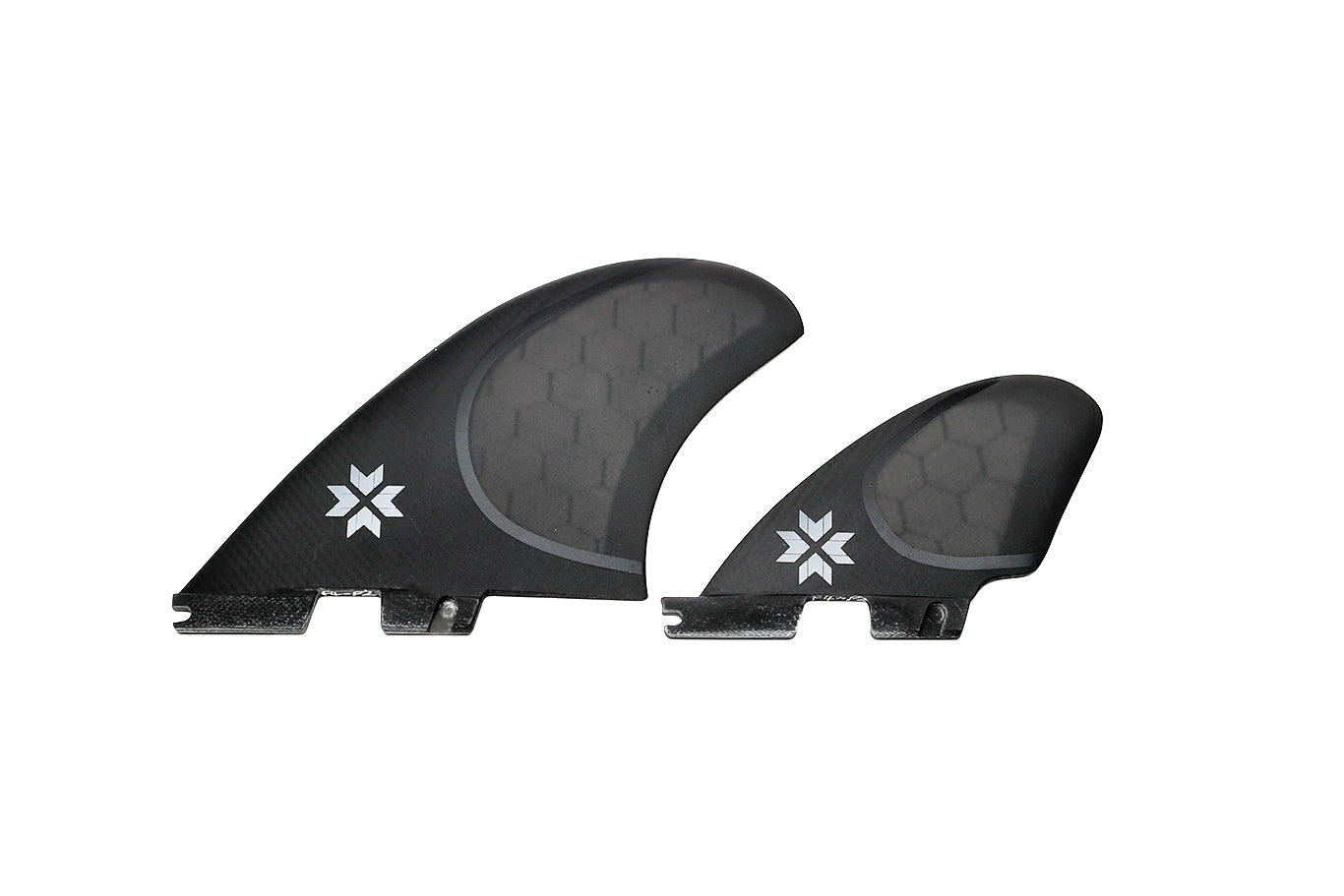 RAKED OUT QUAD FINS (CARBON-HEXCORE) FCS2 COMPATIBLE