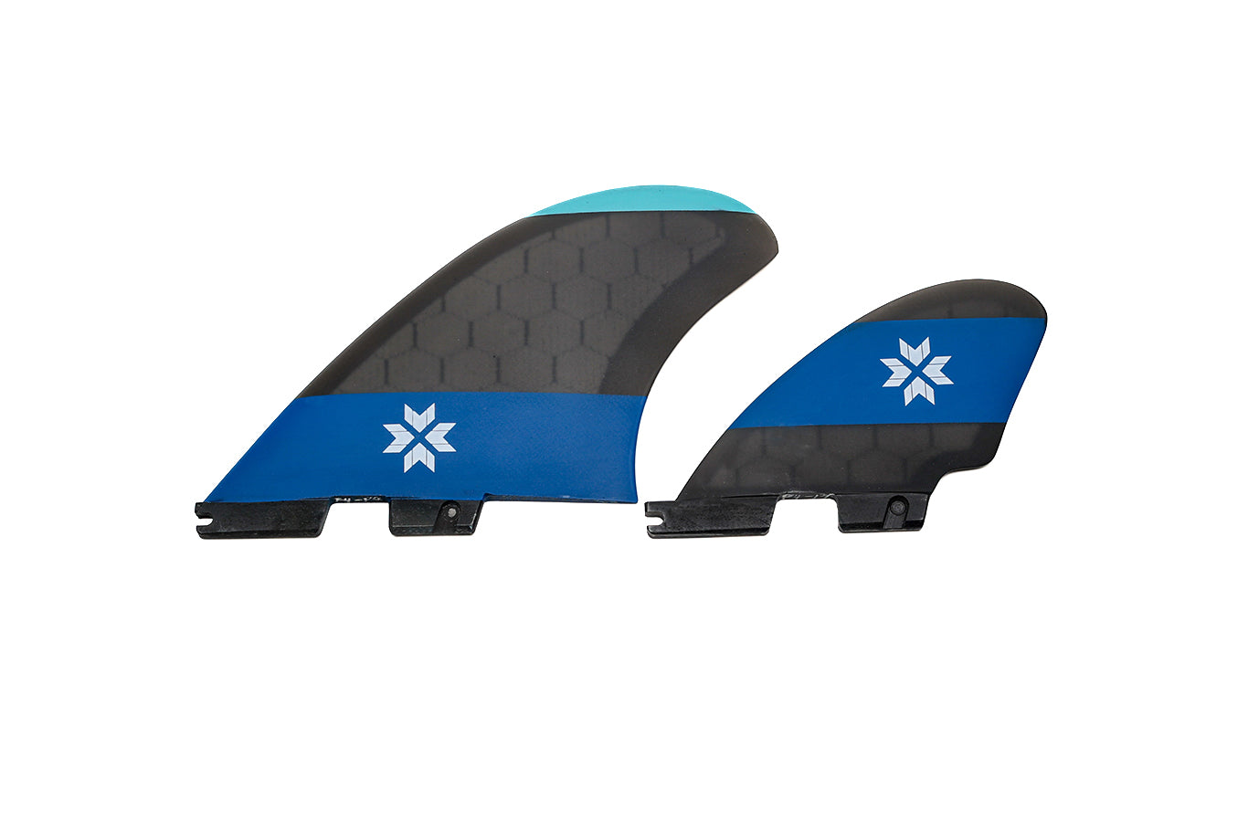 RAKED OUT QUAD FINS (HEXCORE) - FCS2 COMPATIBLE