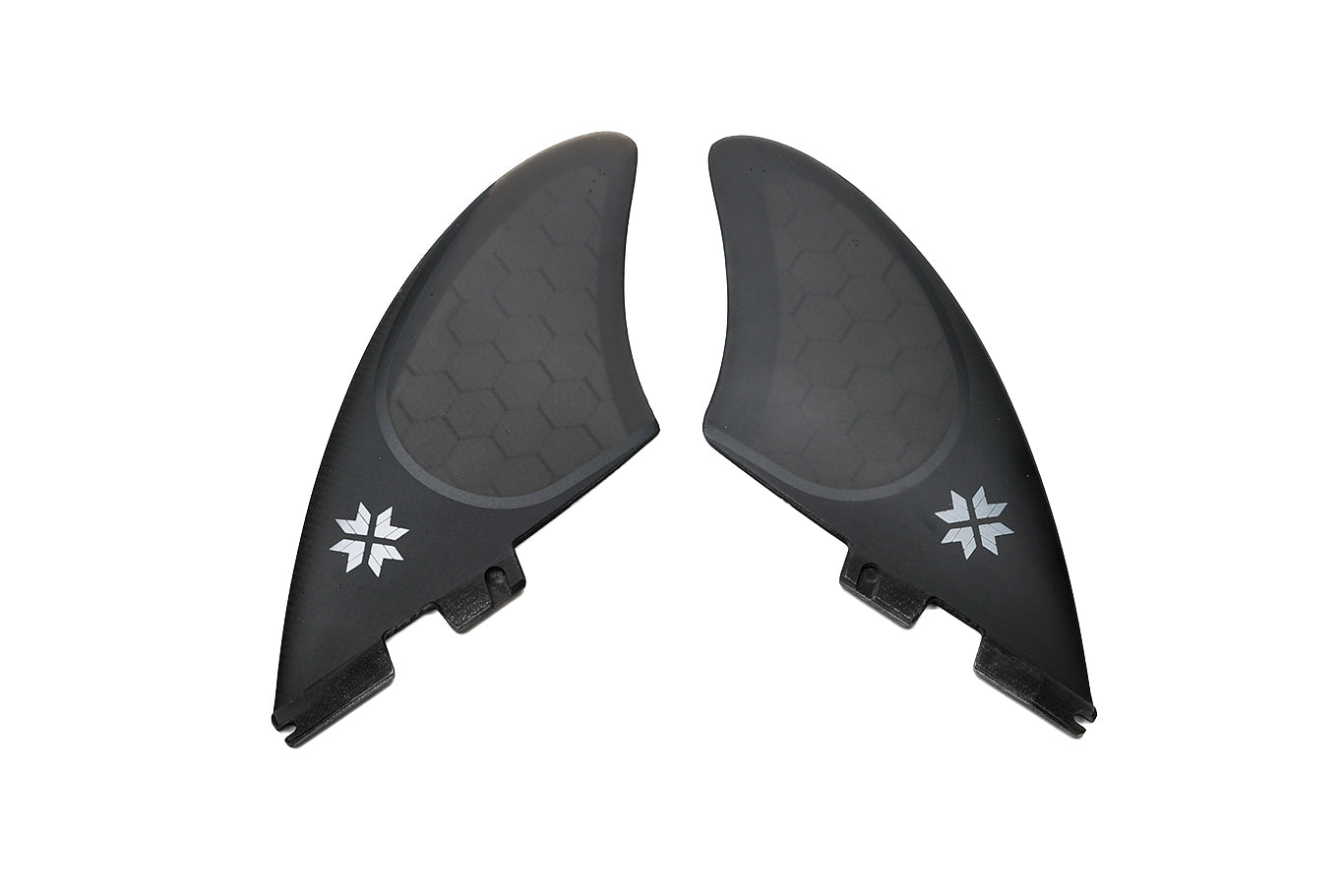 RAKED OUT TWIN FINS (CARBON-HEXCORE) - FCS2 COMPATIBLE