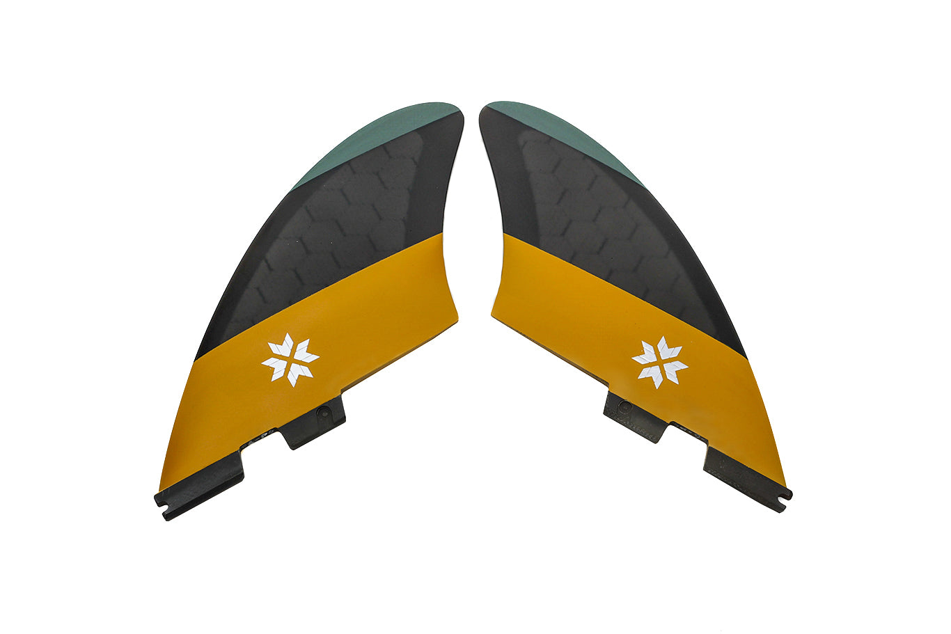 RAKED OUT TWIN FINS (HEXCORE) - FCS2 COMPATIBLE